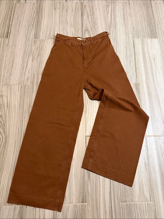 We The Free Denim - We The Free Wide-Leg Flare Jeans in Rust Brown